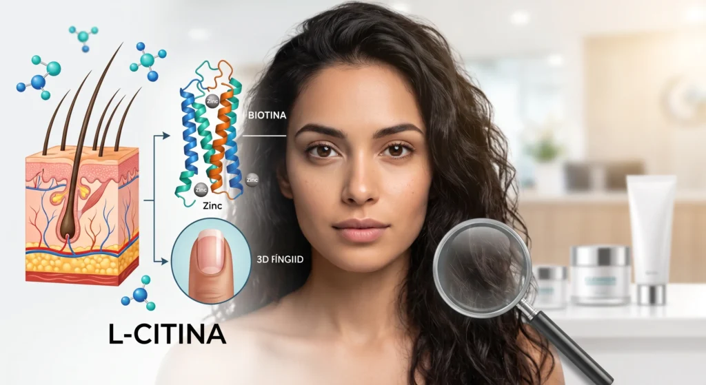 Biotina, zinc y L-cistina: qué aporta cada uno al cabello y a las uñas